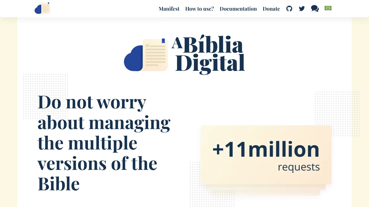 Screenshot of A Bíblia Digital website