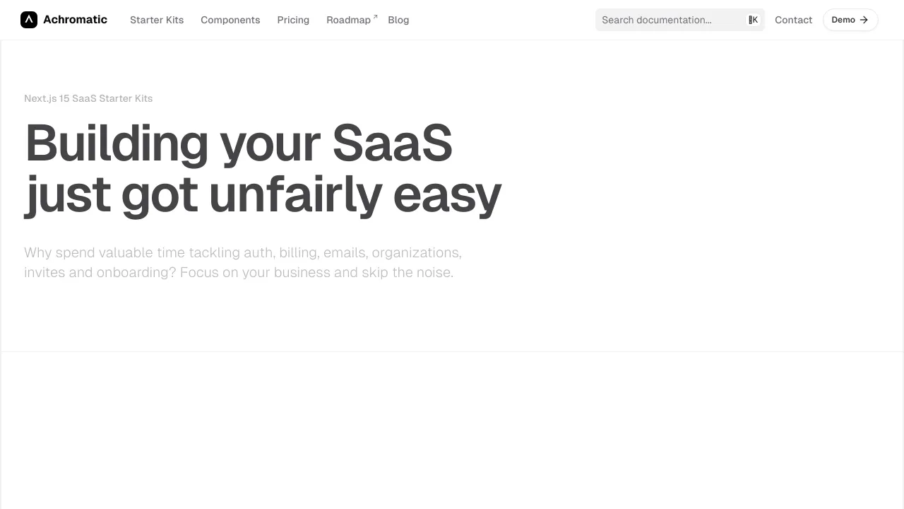 Screenshot of Achromatic website