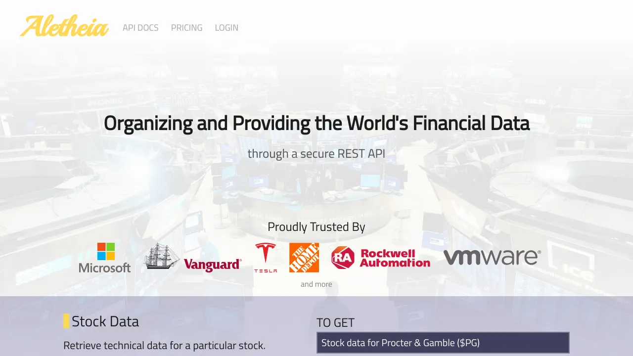 Screenshot of Aletheia website