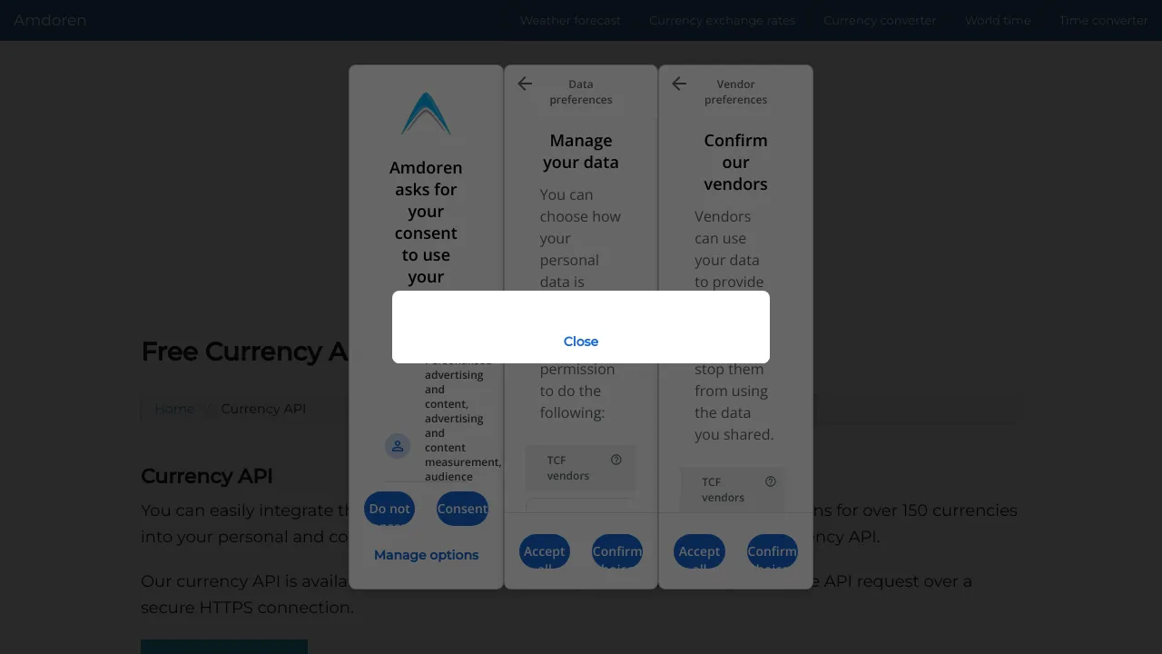Screenshot of Amdoren website