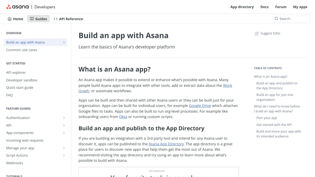 Screenshot of Asana website