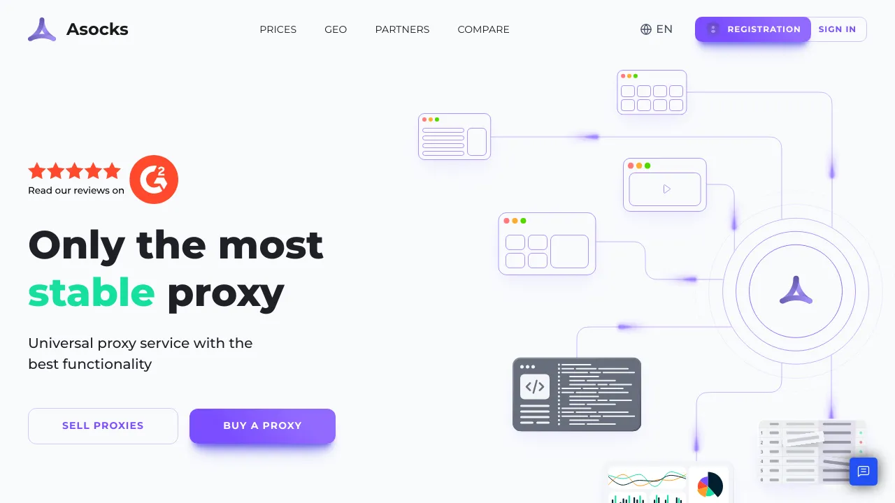 Screenshot of ASocks website