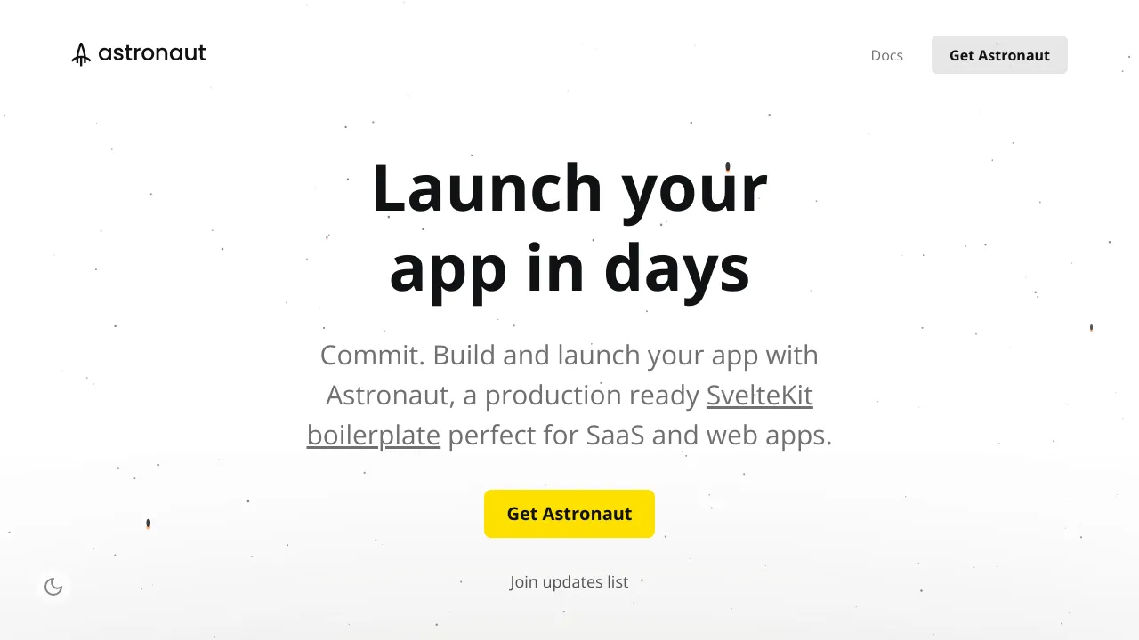 Screenshot of Astronaut website
