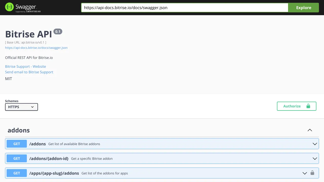 Screenshot of Bitrise website