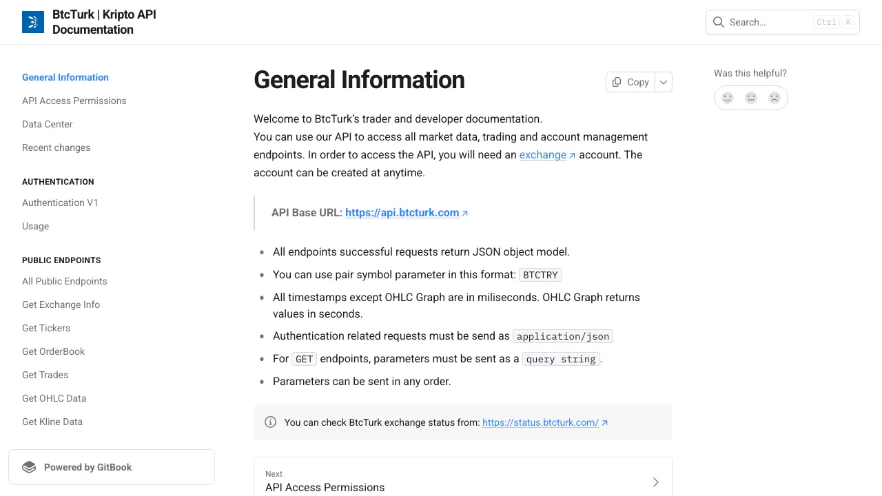 Screenshot of BtcTurk website