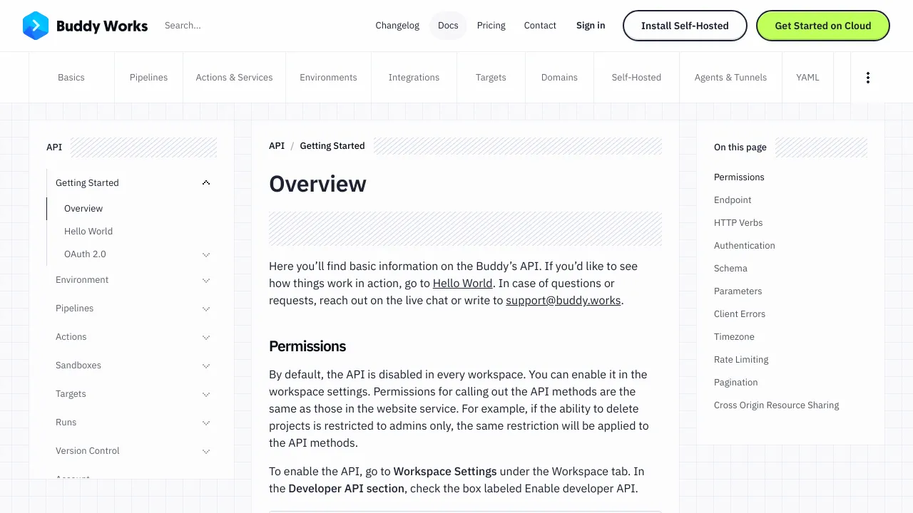 Screenshot of Buddy website