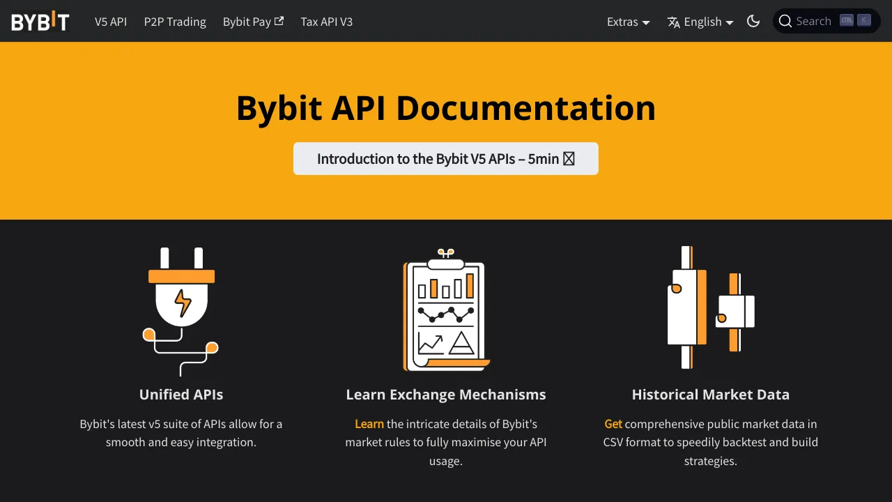 Screenshot of Bybit website