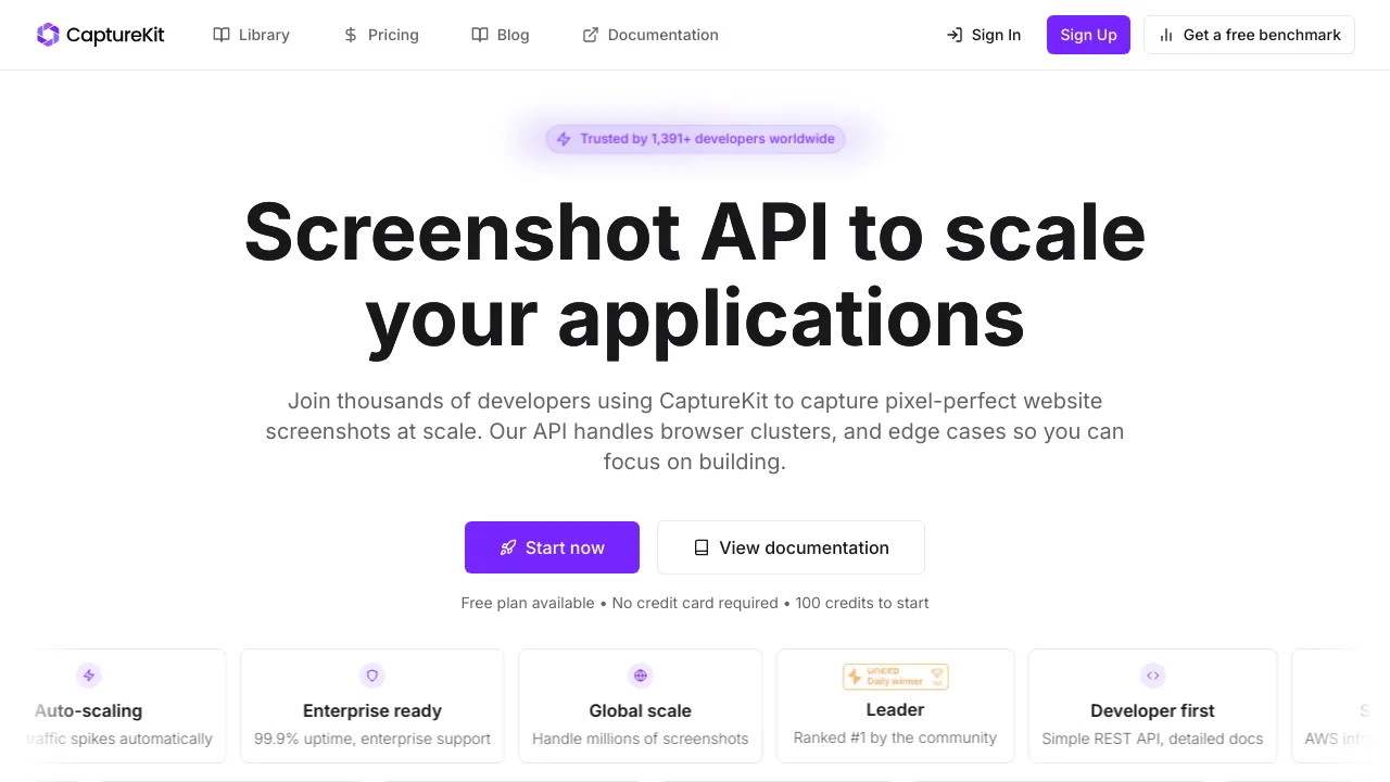 Screenshot of CaptureKit website
