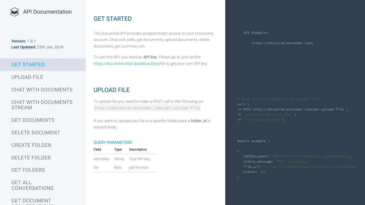 Screenshot of ChatPDF website