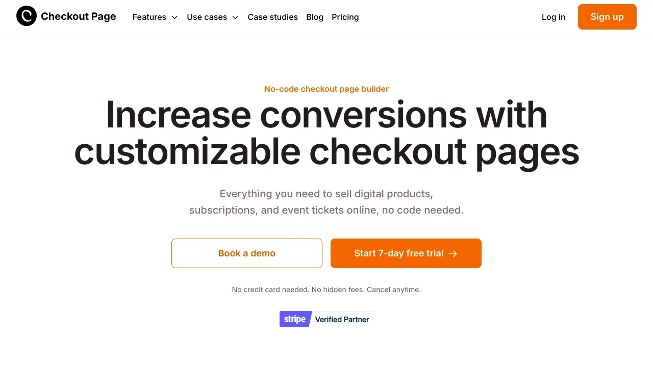 Screenshot of Checkout Page website