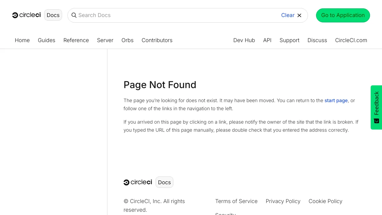 Screenshot of CircleCI website
