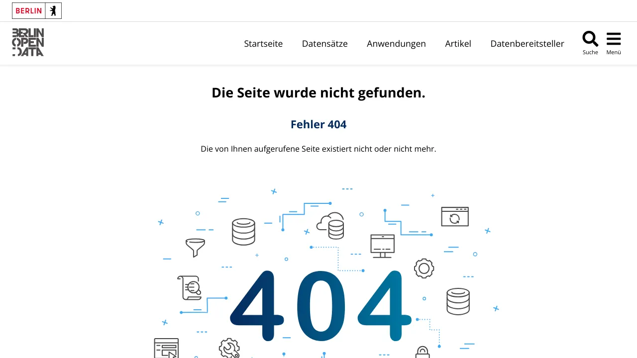 Screenshot of City Berlin Open Data website
