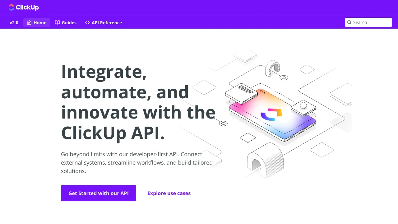 Screenshot of ClickUp website