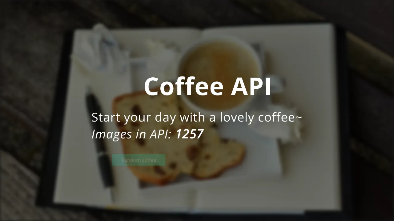 Screenshot of Coffee website