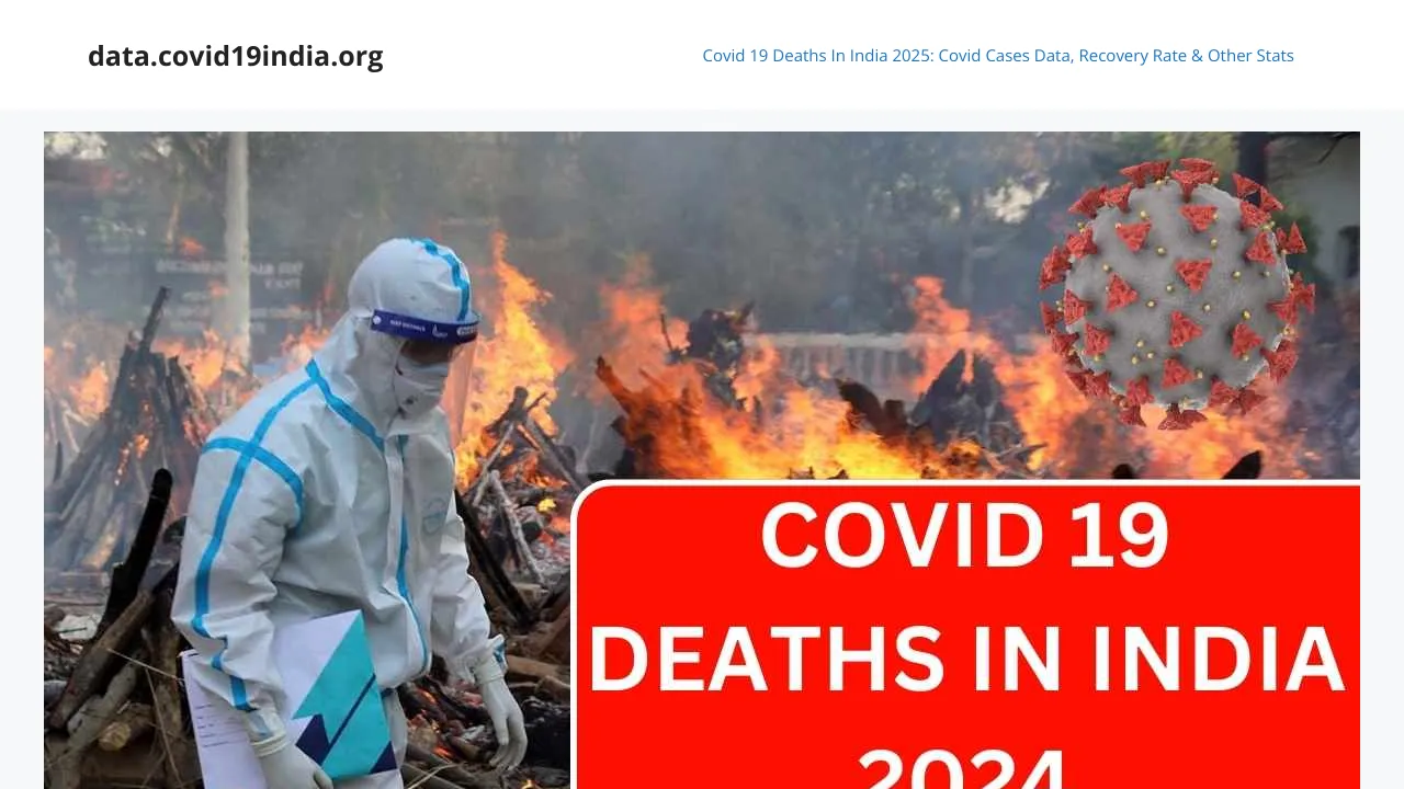 Screenshot of Covid-19 India website