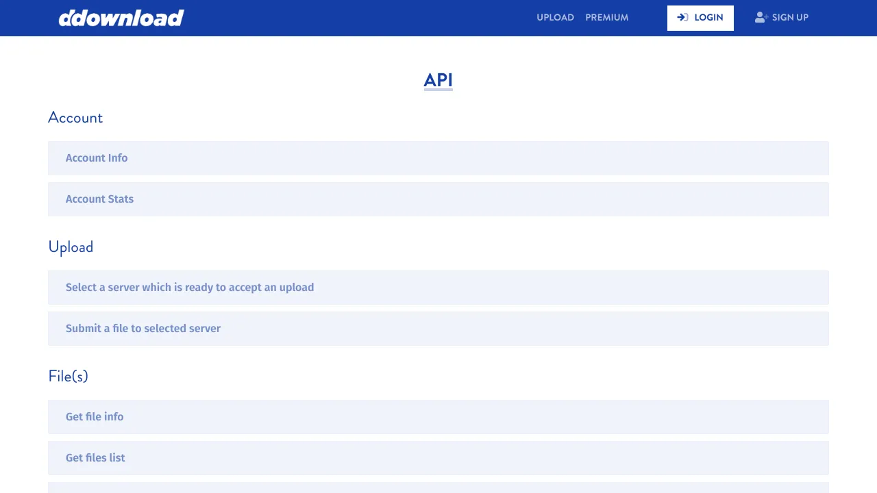 Screenshot of ddownload website