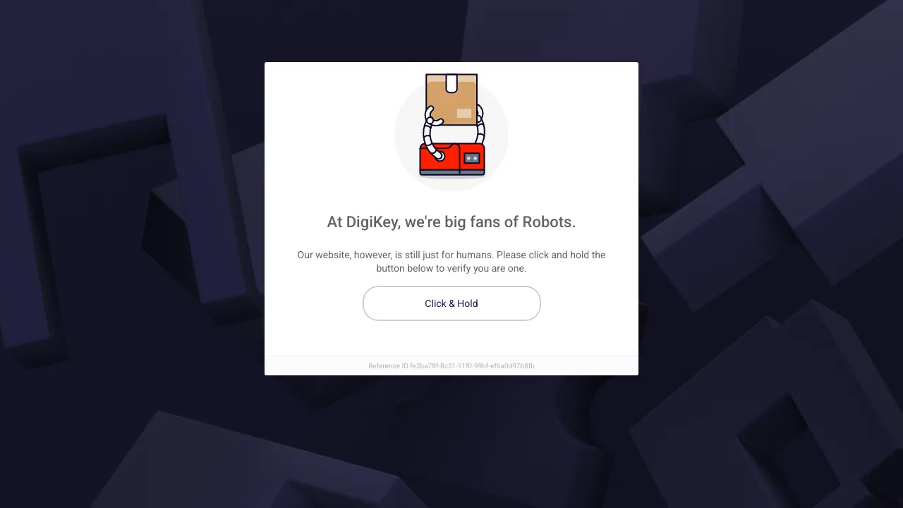 Screenshot of Digi-Key website