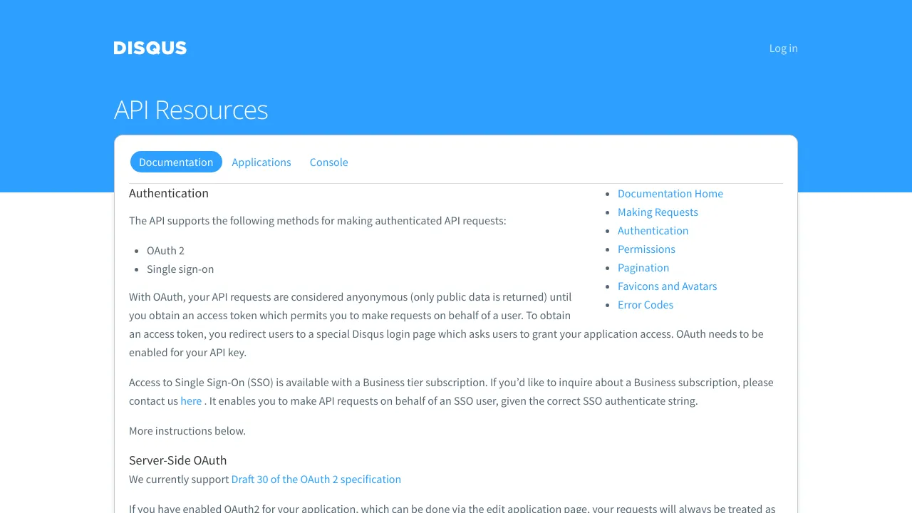 Screenshot of Disqus website