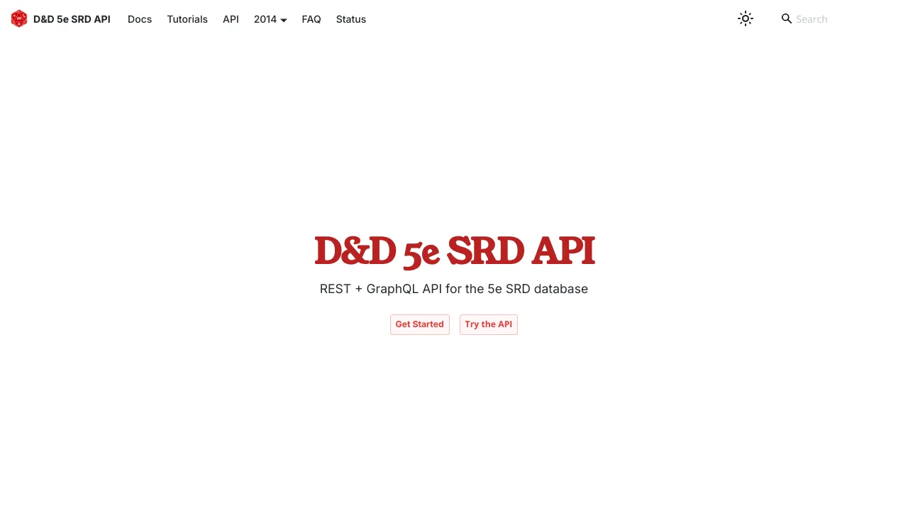 Screenshot of Dungeons and Dragons website