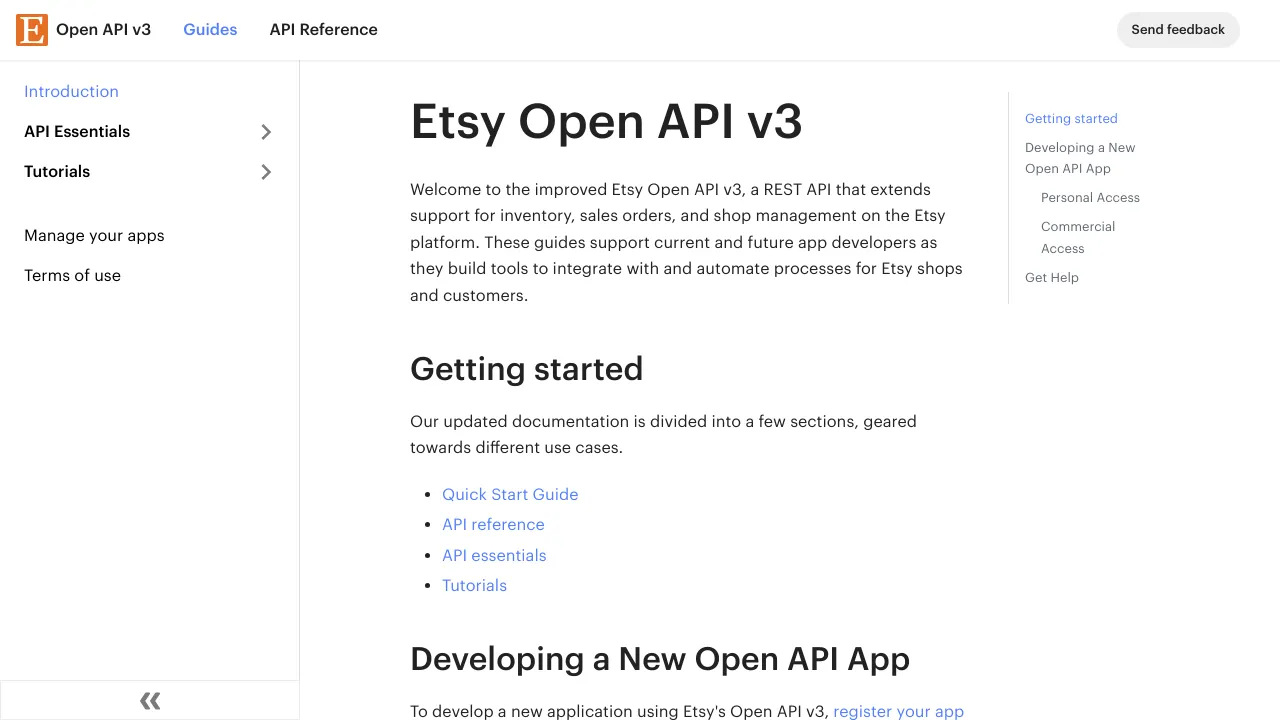 Screenshot of Etsy website