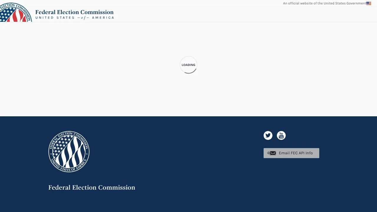 Screenshot of FEC website