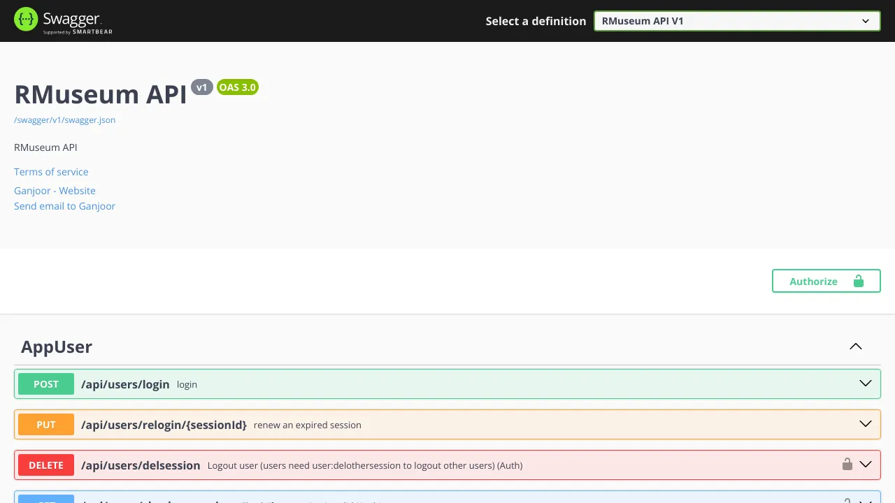 Screenshot of Ganjoor website