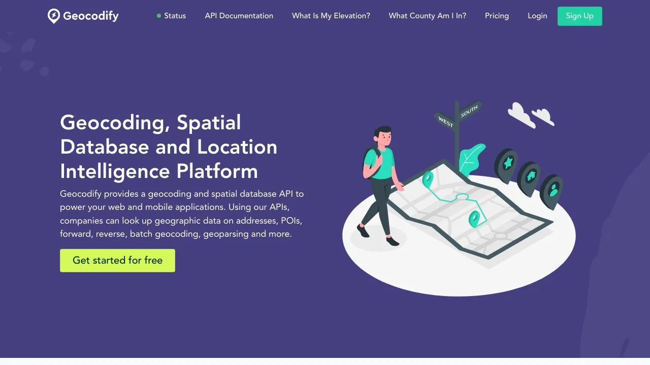 Screenshot of Geocodify.com website