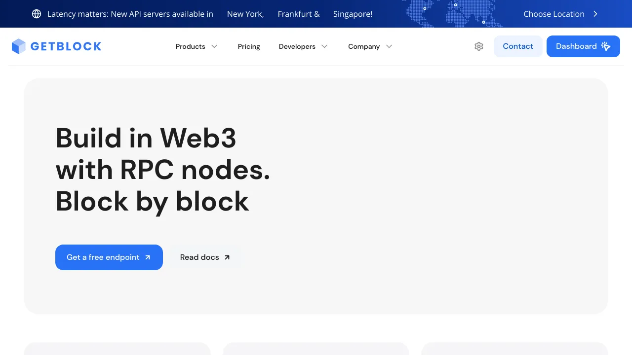 Screenshot of GetBlock website
