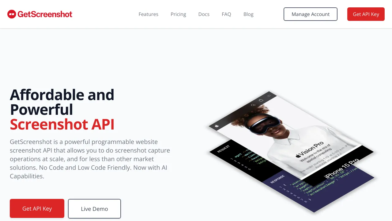 Screenshot of GetScreenshot website