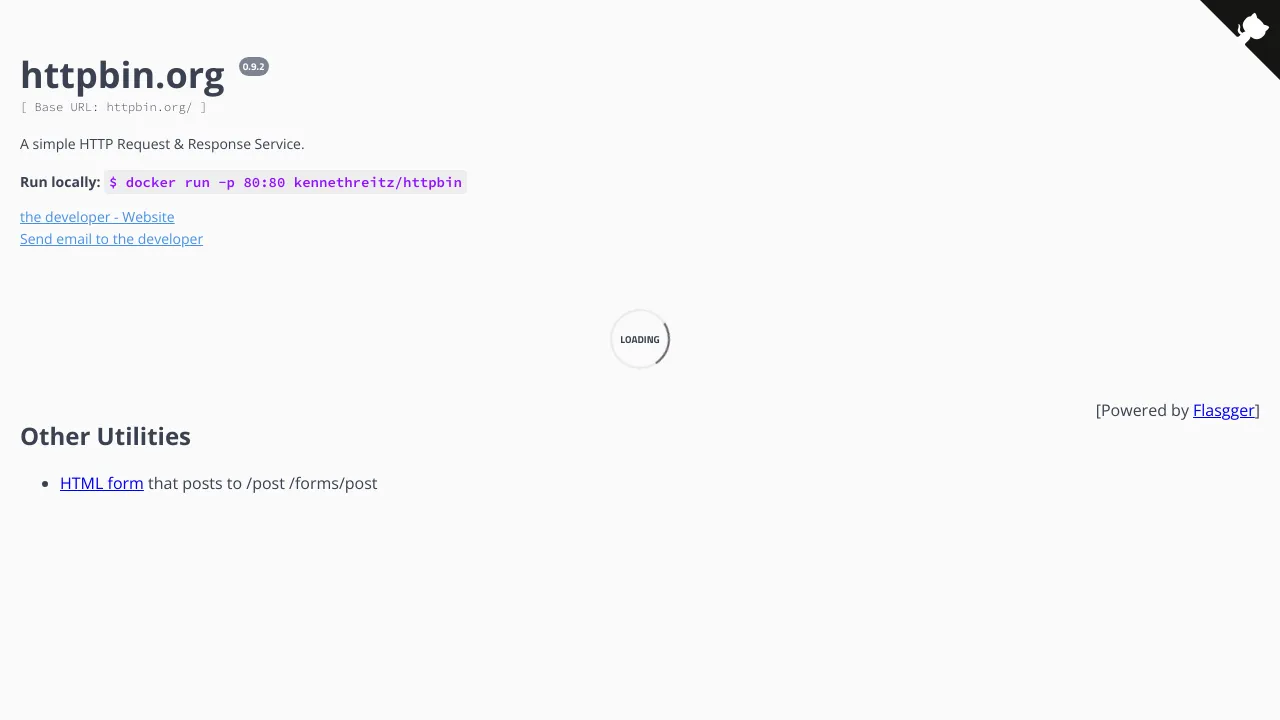 Screenshot of Httpbin website