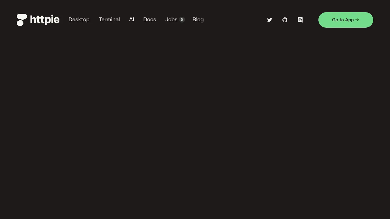 Screenshot of HTTPie website