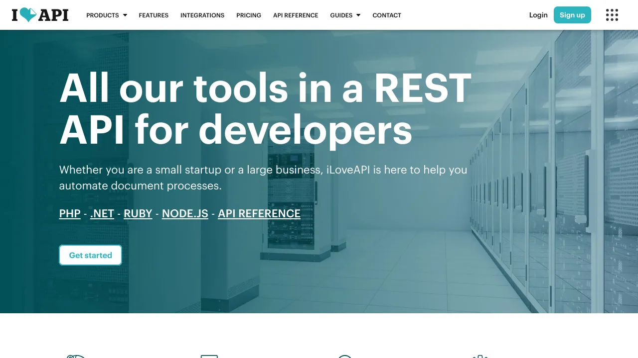 Screenshot of iLovePDF website