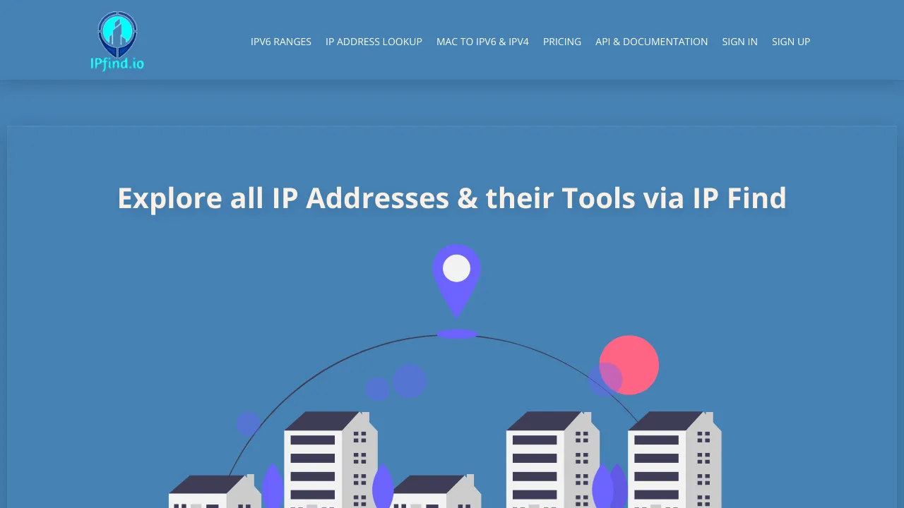 Screenshot of ipfind.io website