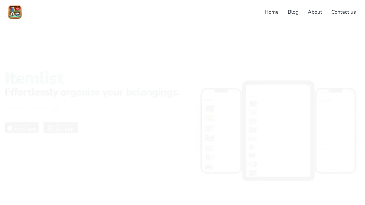Screenshot of Itemlist website