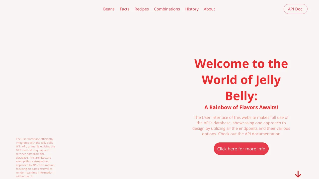 Screenshot of Jelly Belly Wiki website