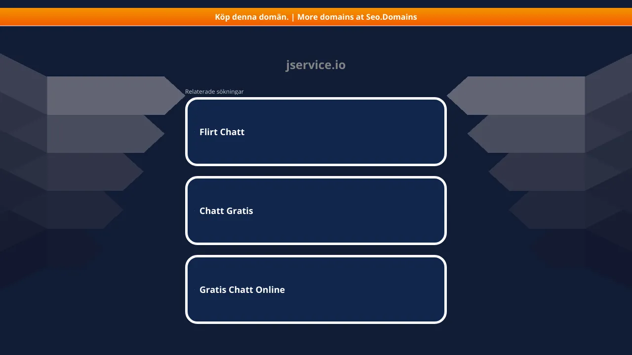 Screenshot of JService website