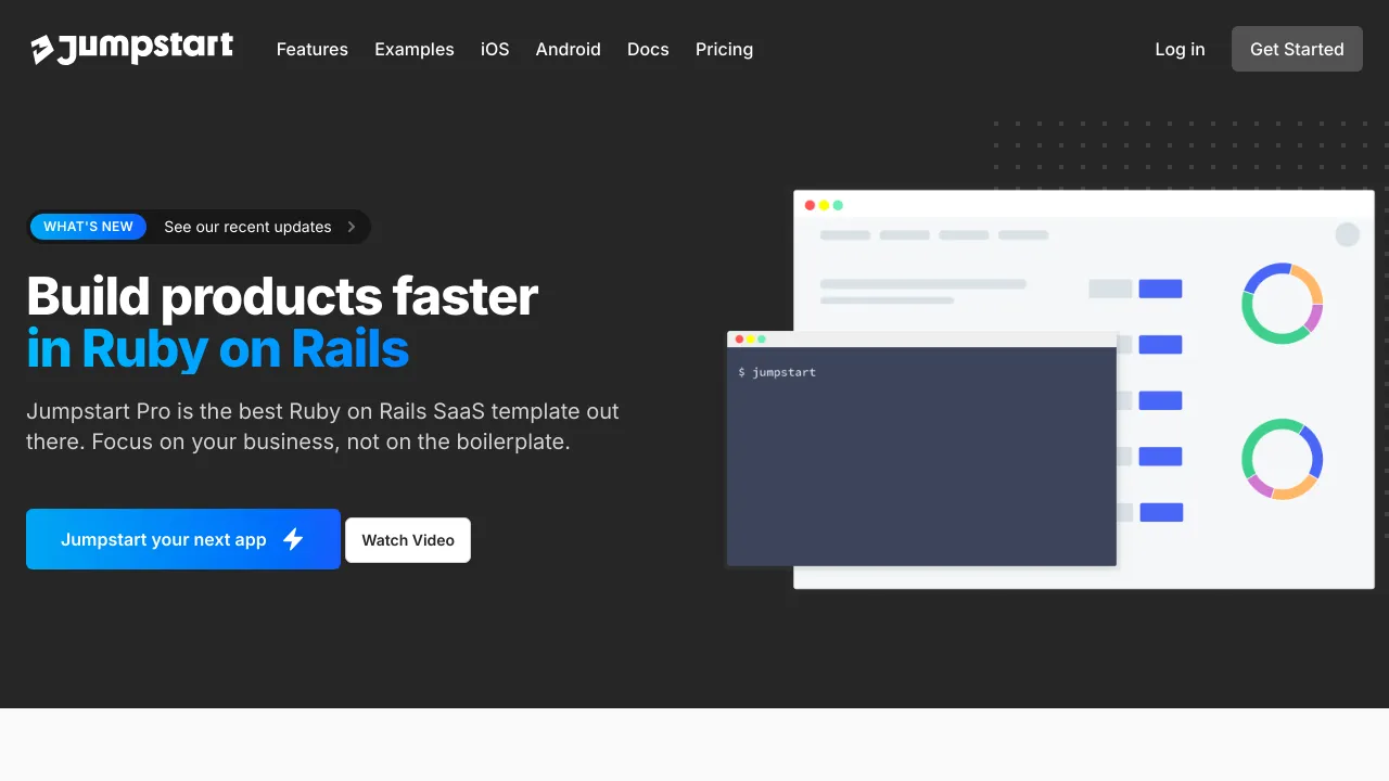 Screenshot of Jumpstart Pro website