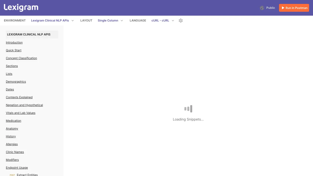 Screenshot of Lexigram website