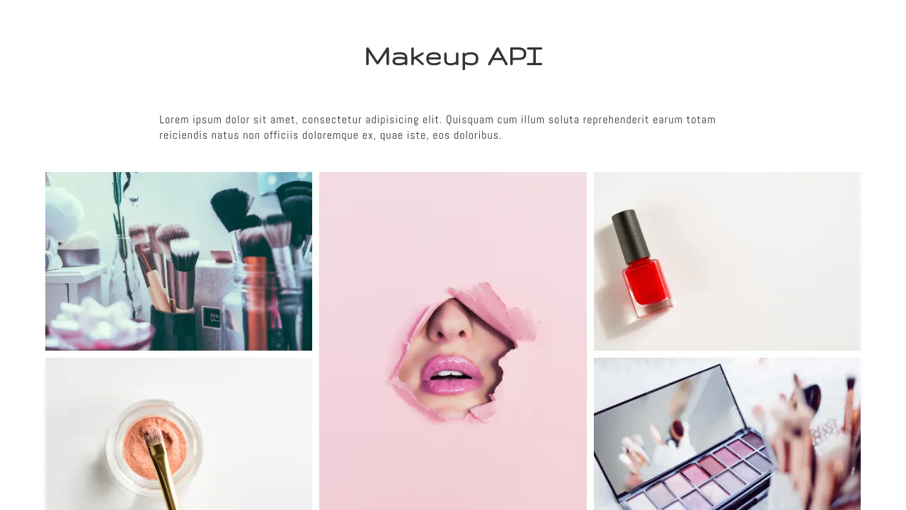 Screenshot of Makeup API website
