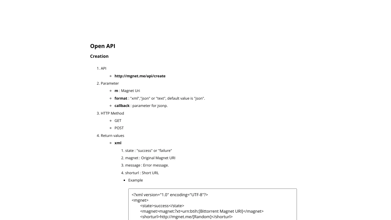 Screenshot of Mgnet.me website