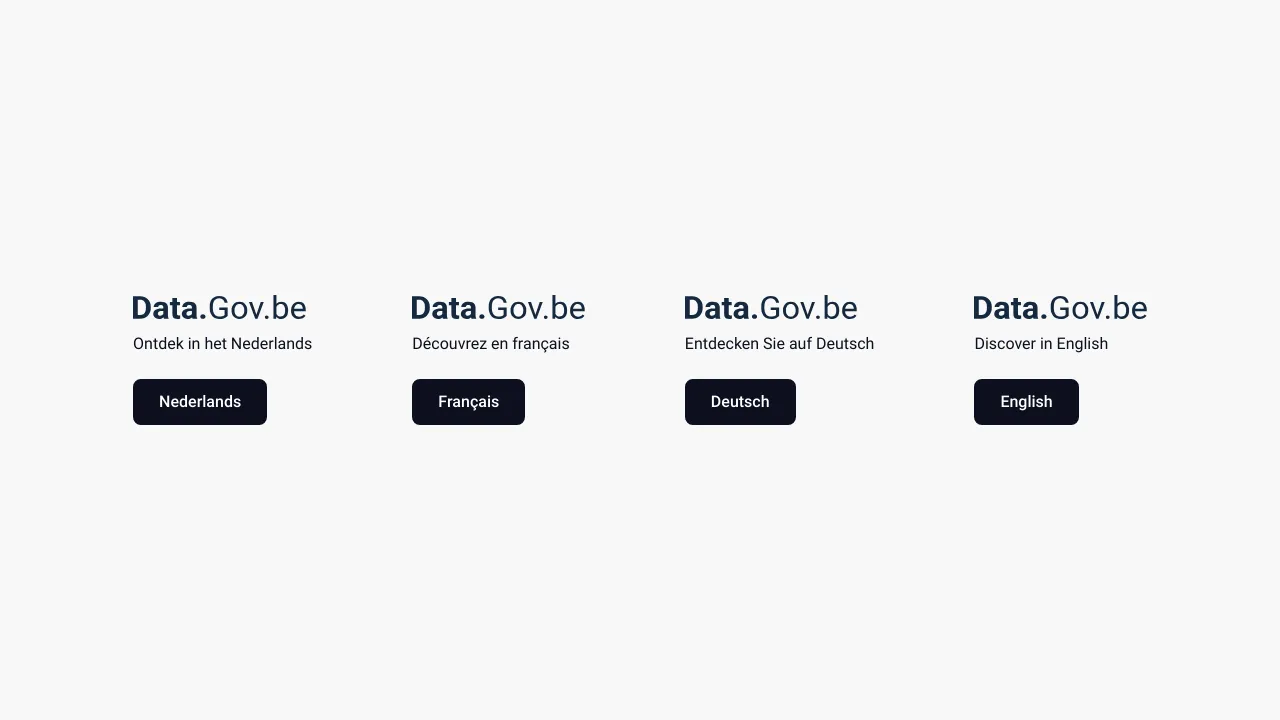 Screenshot of Open Government Belgium website