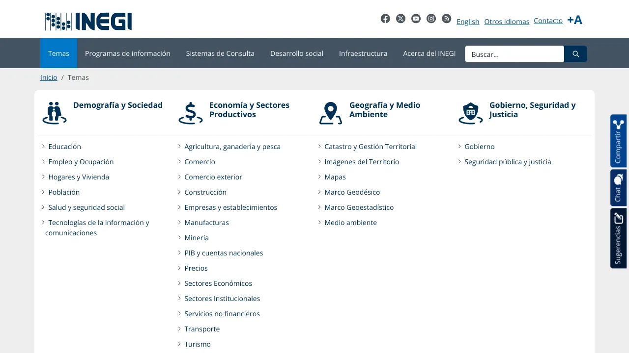 Screenshot of Open Government Mexico website