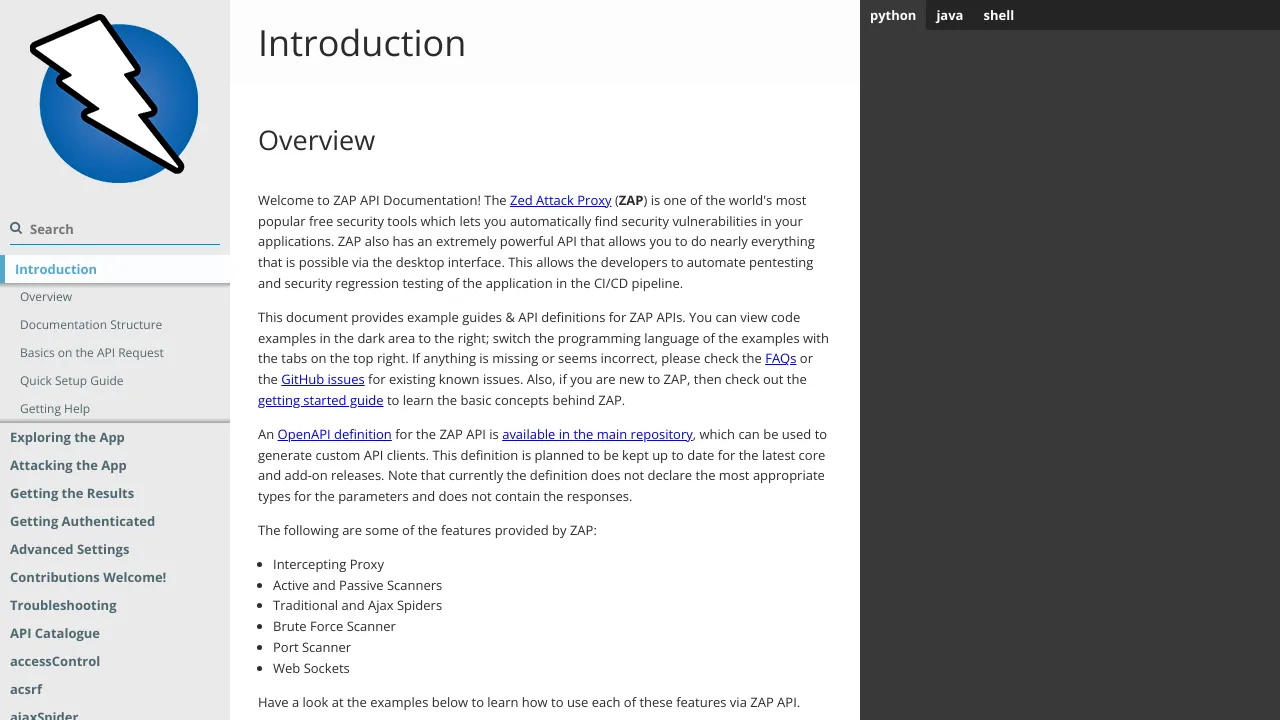 Screenshot of OWASP ZAP website