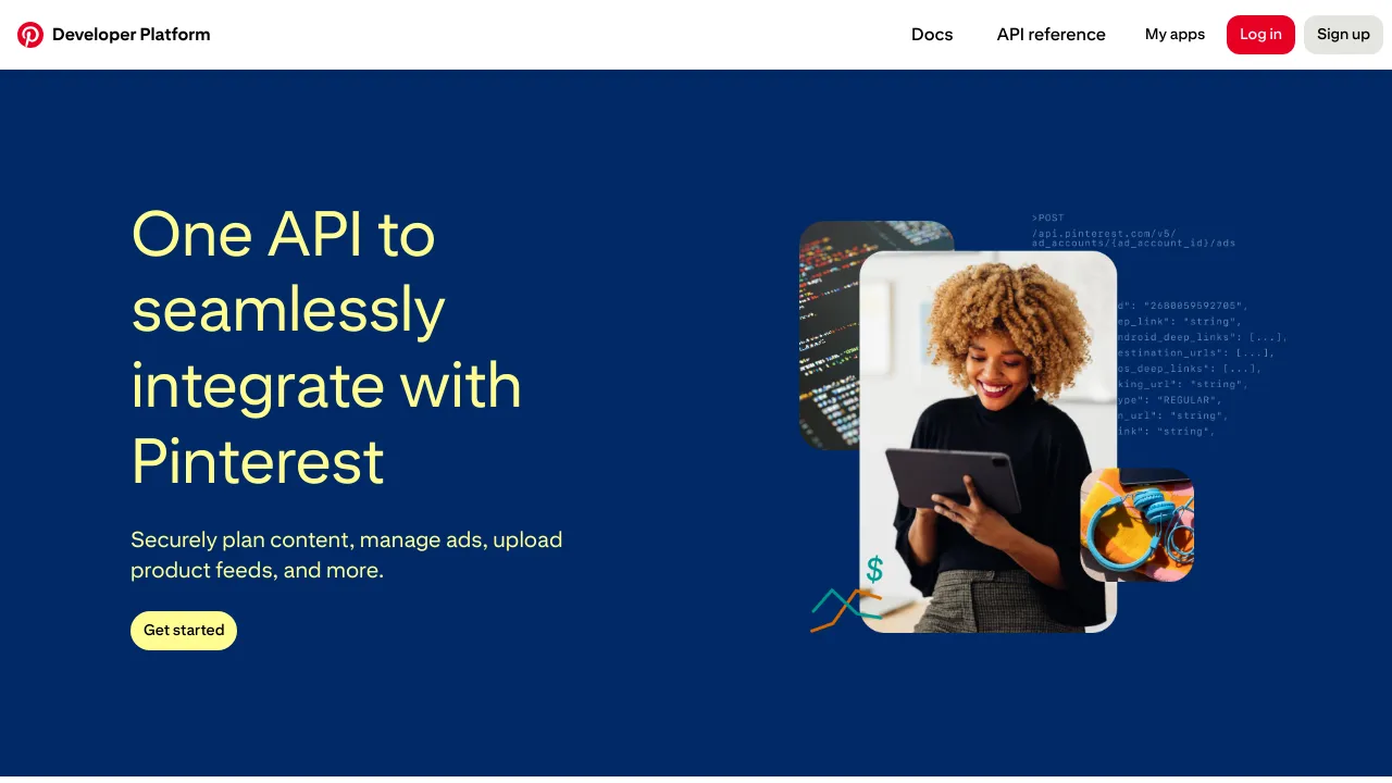 Screenshot of Pinterest website