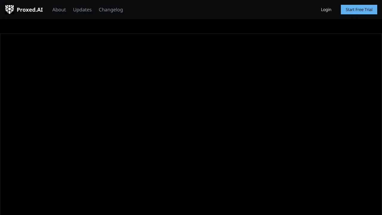 Screenshot of Proxed AI website