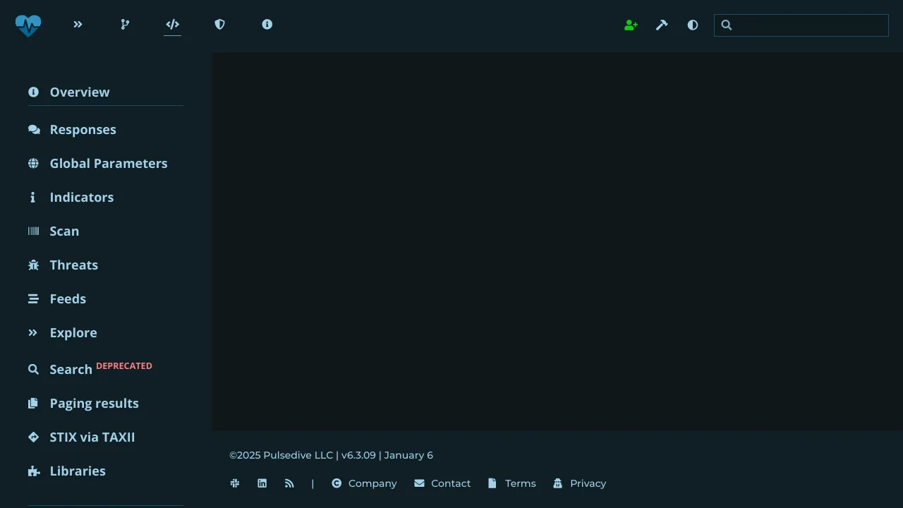 Screenshot of Pulsedive website