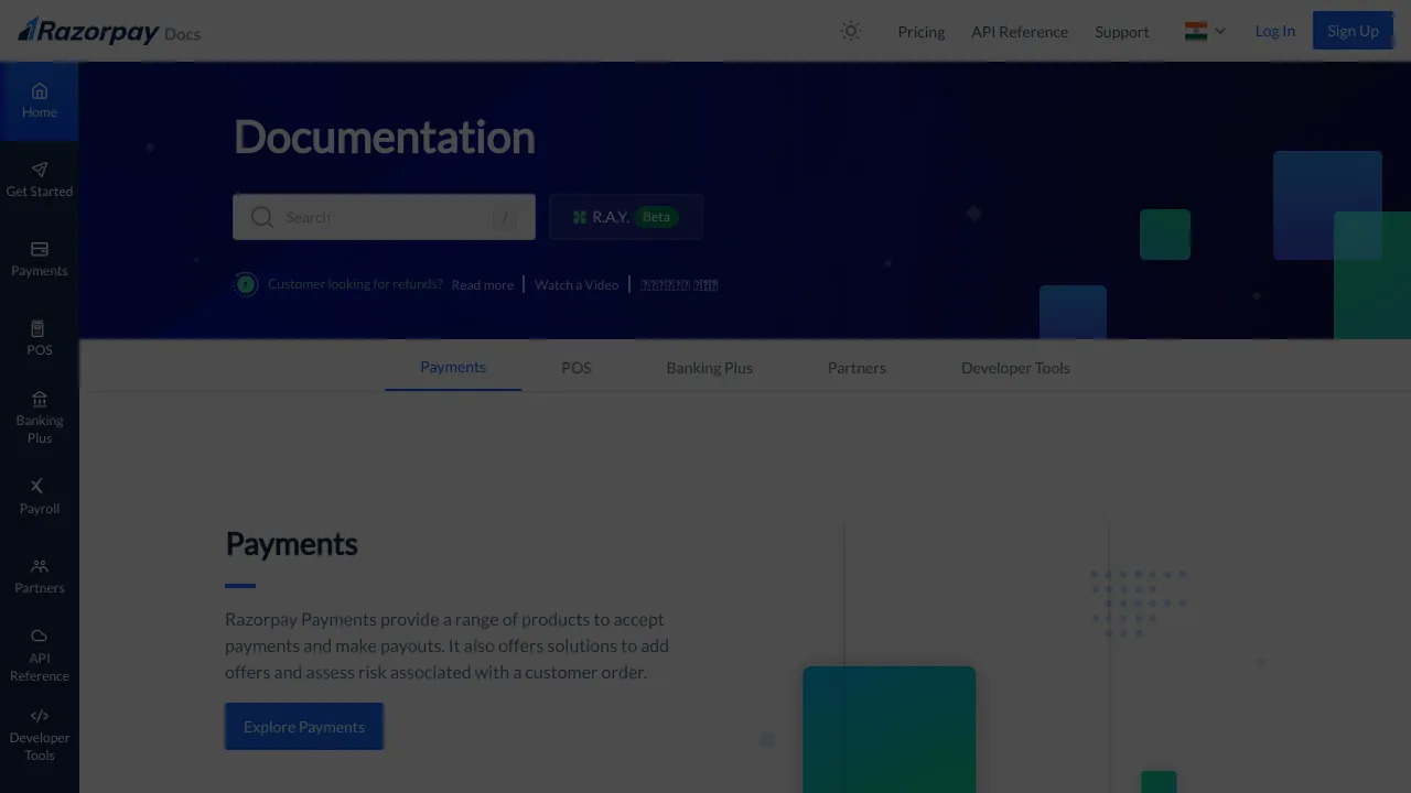 Screenshot of Razorpay IFSC website