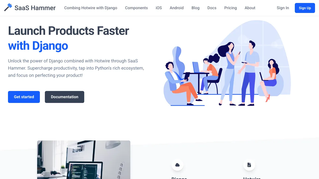 Screenshot of SaaS Hammer website