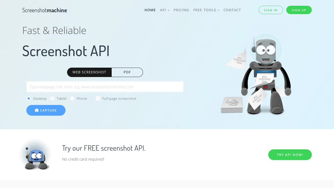 Screenshot of Screenshot Machine website