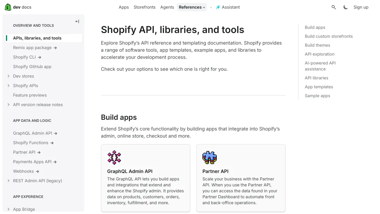 Screenshot of Shopify website